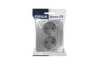 DOBLE BASE ENCHUFE 2P CON TT ALUMINIO SIMON 15